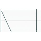 vidaXL Hexagonalna Ograja Zelena 1.5x50 m Jeklo, Stebri za Ograjo z osnovnimi ploščami 13 kos Ø32mm 83.5cm Galvanizirano Jeklo | Shoptok.si