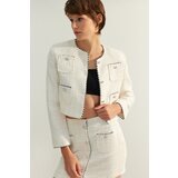 Trendyol Ecru Limited Edition Woven Jacket Cene