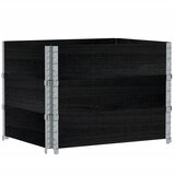 Maison Chic Vrtno korito - Greda - Cvetlični Lonec črno 80x60 cm trdna borovina, (21789346) Cene