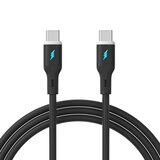 INF 66W USB-C na USB-C kabel za hitro polnjenje - silikon, 100 cm Black, (5000276720) | Shoptok.si