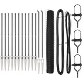 vidaXL Set ograj Set 2 Siva Kovina 25 x 1.2 m Vzdržljivo | Shoptok.si