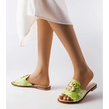 Gemre Green flip-flops with buckle Lea | Shoptok.si