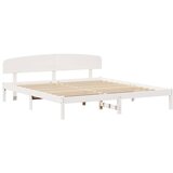  Krevetna konstrukcija Bijelo 180 x 200 cm Čvrsto borovo drvo | shoptok.hr
