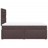  Krevet box spring s madracem tamnosmeđi 120 x 190 cm od tkanine | shoptok.hr
