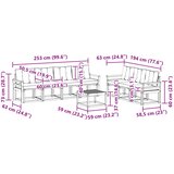  Set vanjskih sofa 8 kom. Prirodna i krem | shoptok.hr