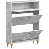  Ormar za cipele ALKMAAR 78 x 24 x 103 cm Konstruirano drvo - Betonska siva | shoptok.hr