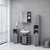 vidaXL kupaonski ormarić s ogledalom boja hrasta 62 5x20 5x64cm drveni | shoptok.hr