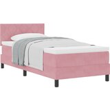vidaXL Box Spring postelja z vzmetnico Roza 100x200 cm Žamet, (22051068) Cene