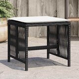  Vrtni taburei s jastucima 4 kom crni 41x41x36 cm od poliratana | shoptok.hr