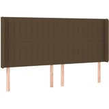  LED uzglavlje tamnosmeđe 163x16x118/128 cm od tkanine | shoptok.hr