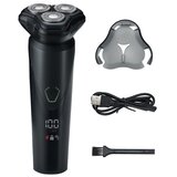 INF Električni brivnik za moške – mokro/suho, rotacijski, LED prikaz, USB, (5000287149) | Shoptok.si