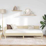 vidaXL Kutni okvir kreveta Ostalo s uzglavljem Krema 90 x 200 cm | shoptok.hr