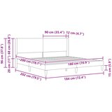 Krevetna konstrukcija Svjetlosiva 180 x 200 cm Baršun | shoptok.hr