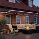  Ručni okvir tende s LED-ima Bordo i Bijela 2,5 x 2 m | Eponuda.com