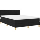  Postelja s podstavkom z žimnico Črna 160x200 cm Tkanina, (22083473) | Shoptok.si