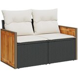  Set sofe 8 kom. Crna i krem-bijela Poli Rattan i čelik | shoptok.hr