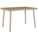 vidaXL vrtni stolić za kavu pravokutni bež 60x40x37 cm poliratan | shoptok.hr