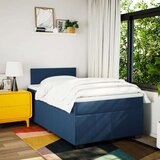 vidaXL Box spring postelja z vzmetnico modra 120x190 cm blago | Shoptok.si