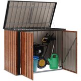  Kutija za spremanje u vrtu Smeđa 151,5 x 82 x 110,5 cm Čelik | shoptok.hr
