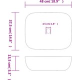 Nadgradni umivaonik crni pravokutni 48x37,5x13,5 cm keramički | shoptok.hr