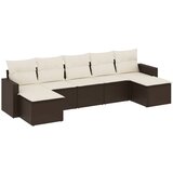 The Living Store Vrtna sedežna garnitura 7-delna z blazinami rjav poli ratan - Vrtna Sedežna Garniture, (21446338) | Shoptok.si