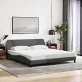  Okvir za krevet Dover tamnosivi 183x213 cm od tkanine | shoptok.hr