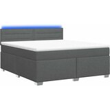  s box springom, madracem i LED-om Tamnosiva 140 x 190 cm | shoptok.hr