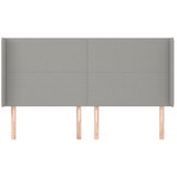  Uzglavlje s ušima svjetlosivo 183x16x118/128 cm od tkanine | Eponuda.com
