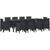  Vrtni set za objed 11 kom. Antracit Polipropilen | shoptok.hr
