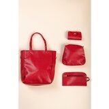 Fenzy 4-Delni Komplet Torbic In Denarnice, Rdeč | Shoptok.si