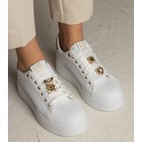 Gemre White and gold women's sneakers adorned with stones Sarena | ePonuda.com