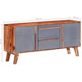  Komoda siva 120 x 30 x 55 cm od masivnog drva | Eponuda.com