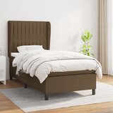  The Living Store Box spring postelja z vzmetnico temno rjava 90x200 cm blago - Box Spring Postelja, (21499472) Cene