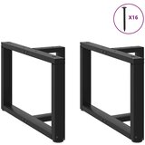  Noge za klub stolić T-oblika 2 kom Crne 70x25x(42-43) cm Čelik | shoptok.hr