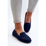 Boto EVENTO Women's Navy Suede Moccasins Ranica | shoptok.hr