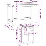  Set ormara za radne stolove 2 kom. Smeđa Masivna borovina | shoptok.hr