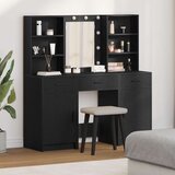  Set toaletnog stola od 3 dijela Crna konstruirano drvo | shoptok.hr