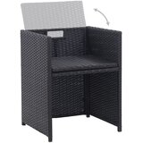  17-dijelni vrtni blagovaonski set od poliratana crni | shoptok.hr