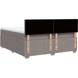 Krevet s oprugama i madracem smeđesivi 200x200 cm od tkanine | shoptok.hr