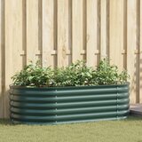 vidaXL Vrtni povišeni krevet Zeleni Pocinčani čelik 160 x 80 x 44 cm | shoptok.hr