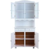 XXXL Kredenca Valencia, Z Vitrino, Bela | Shoptok.si