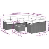 vidaXL 9-dijelni set vrtnih sofa od poliratana s jastucima sivi | shoptok.hr