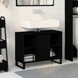 vidaXL Crni toaletni stol od hrasta Crni hrast MDF Srednji | shoptok.hr