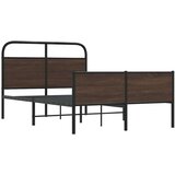 vidaXL Posteljni okvir brez vzmetnice 120x190 cm rjav hrast inž. les | Shoptok.si
