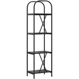 vidaXL Knjižna polica Črni hrast 40 x 30 x 146 cm Konstruiran les | Shoptok.si