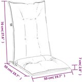  Jastuci za stolice 4 kom prošarano krem 120x50x7 cm tkanina | shoptok.hr