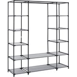  Ormar od tkanine s odjeljcima i šipkama sivi 150 x 45 x 176 cm | shoptok.hr