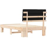  Krevetni okvir s tapiciranim uzglavljem Crna 100 x 200 cm | shoptok.hr