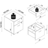 MID.YOU PREDALNIK NA KOLESCIH temni hrast | Shoptok.si