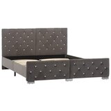 Maison Chic Posteljni okvir - Dvoposteljna postelja - Zakonska postelja siv žamet 140x200 cm-J15116, (21775820) | Shoptok.si